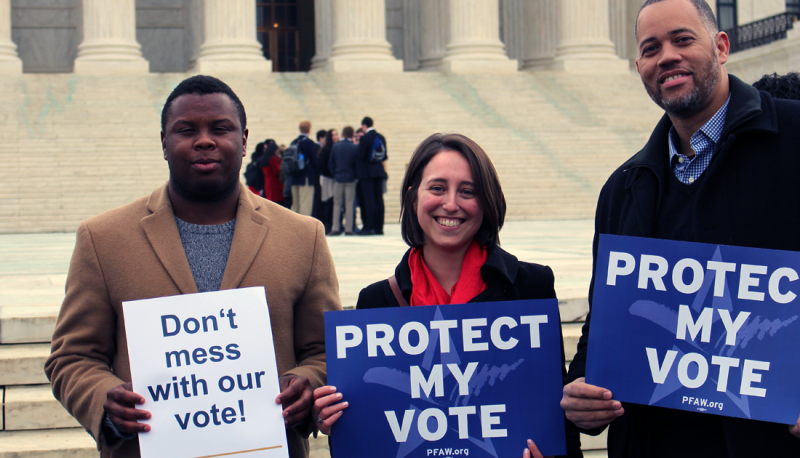 PFAW Joins Allies at the Supreme Court to Rally for Voting Rights