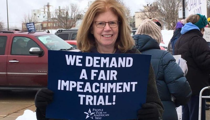 Image for Activists Rally in Des Moines and Cedar Rapids to Call on Sen. Ernst to Demand a Fair Impeachment Trial