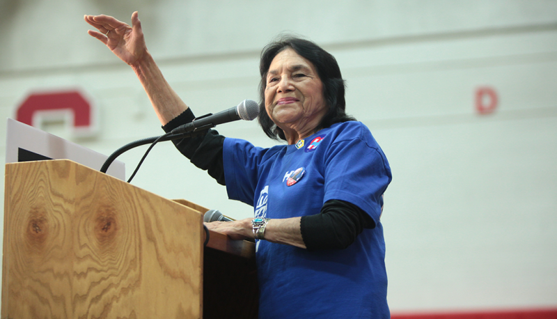Image for Dolores Huerta: Democratic Candidates Must Earn Latino Support