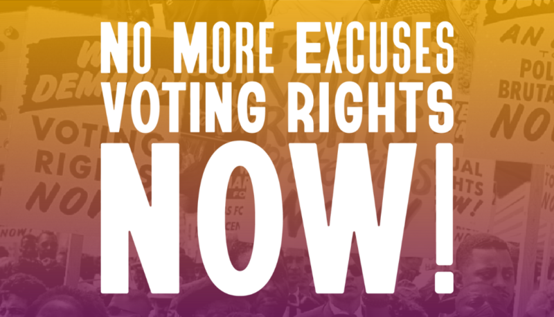 Image for No More Excuses: Activists Rally to Urge President Biden to Take Action on Voting Rights!
