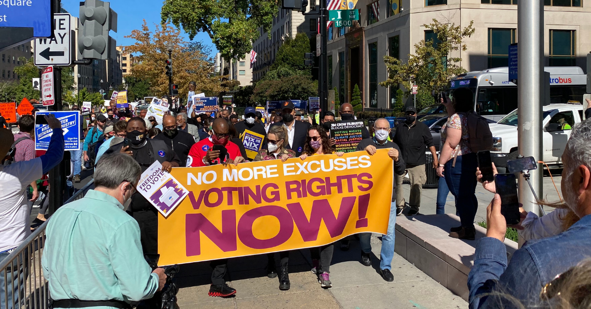 Voting Rights Activists Arrested at White House After Third Direct Action Calling on Biden to Help to Protect Freedom to Vote